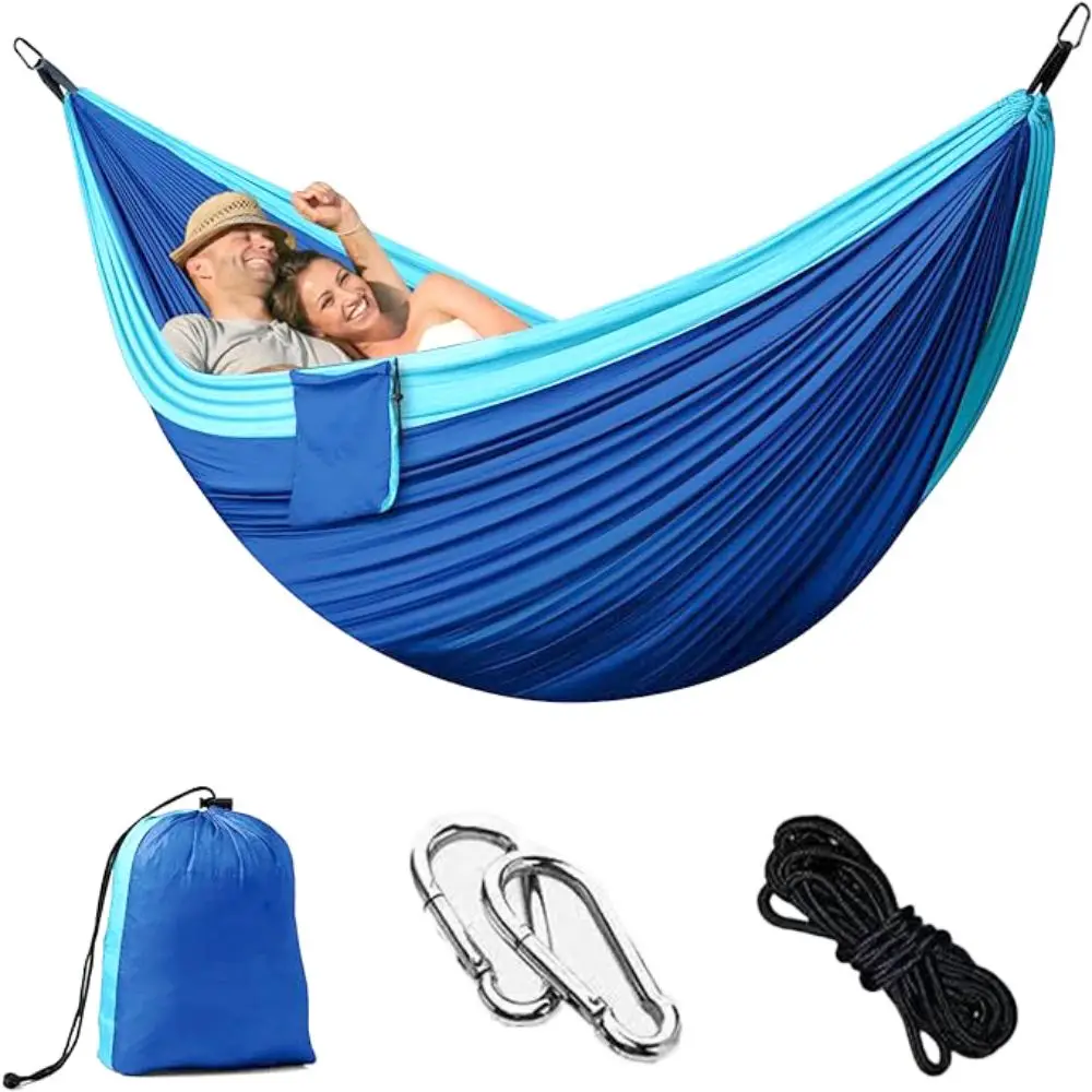 Tragbare Camping Nylon Fallschirm Stoff Outdoor Wandern Überleben Balkon Rest Netz Garten Hängematten Schaukel Erwachsene Schlaf Hängematte