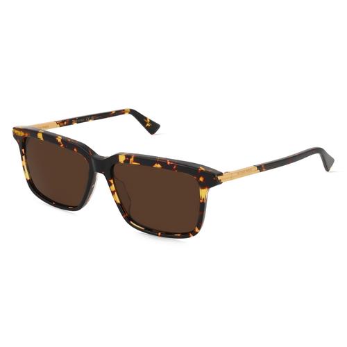 Bottega Veneta BV1261S Herren-Sonnenbrille Vollrand Eckig Recycled Acetat-Gestell, braun