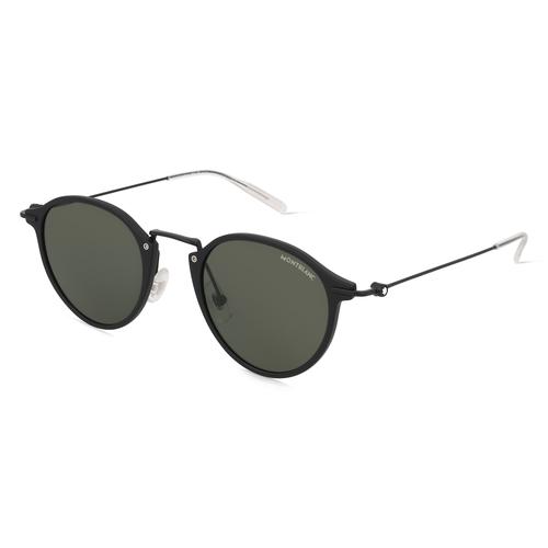 Montblanc MB0294S Herren-Sonnenbrille Vollrand Rund Acetat-Gestell, schwarz