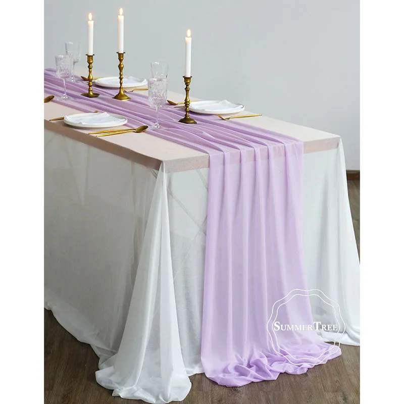 Schiere Tisch läufer lila elegante Hochzeit rustikale Ehe Prinzessin romantische Hochzeiten und fabelhafte Partys Dekoration hellviolett Image