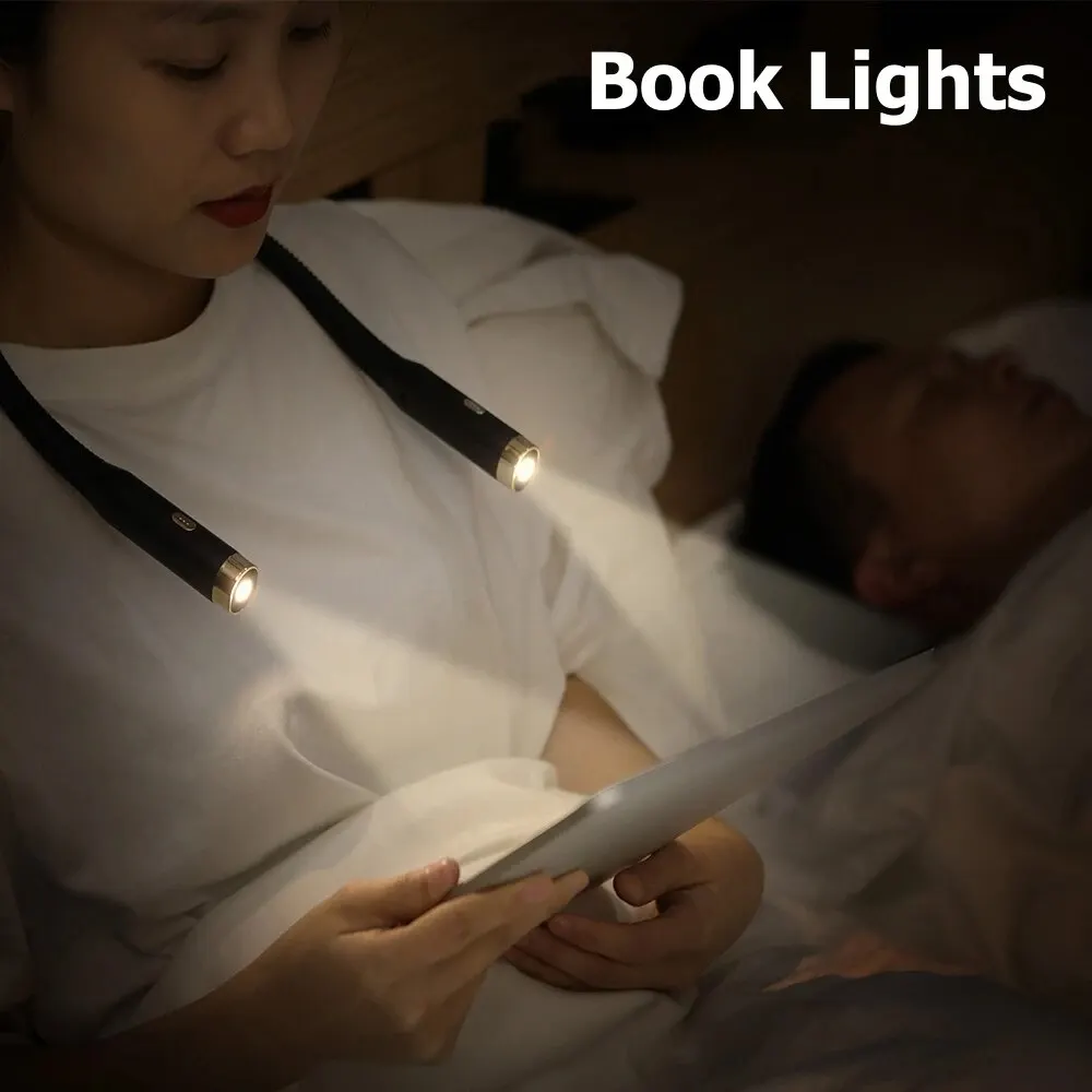 LED cou lumière 3 Modes câlin lampe de lecture Portable Rechargeable livre lampe nouveauté lampe de poche livre lampe veilleuse cou lumière
