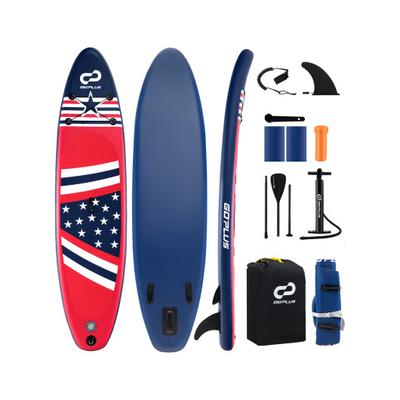 Costway Inflatable Paddle Board with Removable Fin and Backpack-B