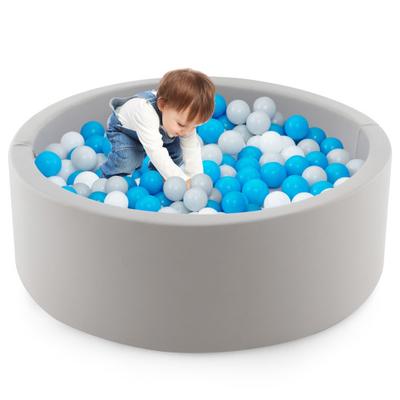 Costway Kiddie Baby Playpen with 200 Ocean Balls and Storage Bag-Gray