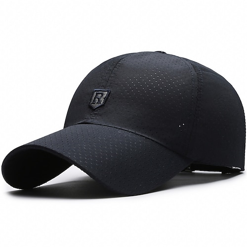 Herren Cap Basecap Sonnenhut Kappe Schwarz Weiß Polyester Modisch Brautkleider schlicht Strasse Täglich Glatt Einstellbar Sonnenschutz Atmungsaktiv Image