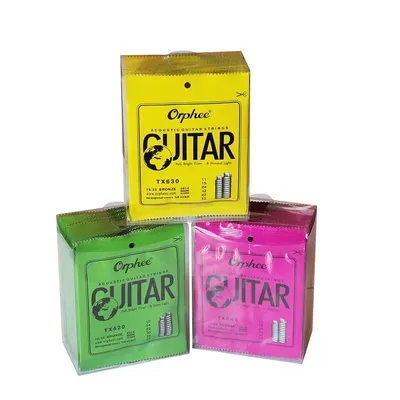 Orphee 10 Sets TX620/TX630/TX640 Acoustic Guitar Strings Set 75/25 Bronze Hexagonal Core