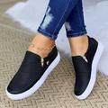 Per donna Scarpe da ginnastica scarpe bianche Scarpe bianche Taglie forti Scarpe da ginnastica senza lacci Esterno Giornaliero Tinta unica Piatto Punta tonda Essenziale Informale minimalismo Footing