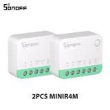 MINIR4M Extreme Matter Smart WiFi Switch 1-10PCS ESP32 Chip Mini Detach Relay Mode eWeLink Voice Control via Alexa Google
