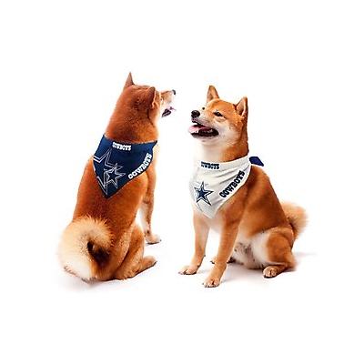 Littlearth NFL Home & Away Bandana Set for Dogs & Cats, Dallas Cowboys, Small