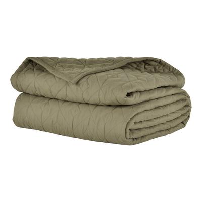 Berkshire Hospitality CozyCare Designs 76" x 110" Twin Size Moss 100% Polyester Bedspread - 4/Case