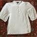 J. Crew Tops | J. Crew Puffed Sleeve Top, Size Large | Color: White | Size: L