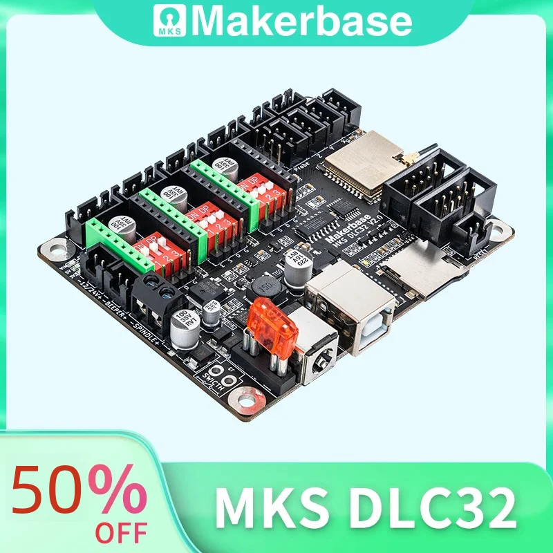 Makerbase MKS DLC32 Grbl-Controller funktioniert für Laser und CNC mit ESP32 WIFI und TS35/24 Touchscreen für Lasergravurmaschine Image