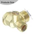 1pc Valvola di ritegno del compressore d'aria a 3 porte Strumento di connettore centrale in ottone Valvole filettate maschio Filettatura 10mm 16mm 20mm Parti pneumatiche