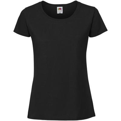 Fruit Of The Loom Womens/Ladies Fit Ringspun Premium Tshirt (Schwarz) Image
