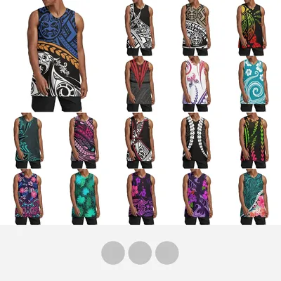 Polynesian Tribal Tongan Totem Tattoo Tonga Prints Men's Collegiate Athletic Retro Basketball Jersey