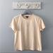 J. Crew Tops | J. Crew Cotton Peace Sign Embroidered Crewneck T-Shirt In Candlelight New | Color: Cream | Size: L