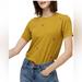 J. Crew Tops | J Crew Xs Roses Crewneck Embroidered T Shirt 100% Cotton Mustard Yellow | Color: Pink/Yellow | Size: Xs