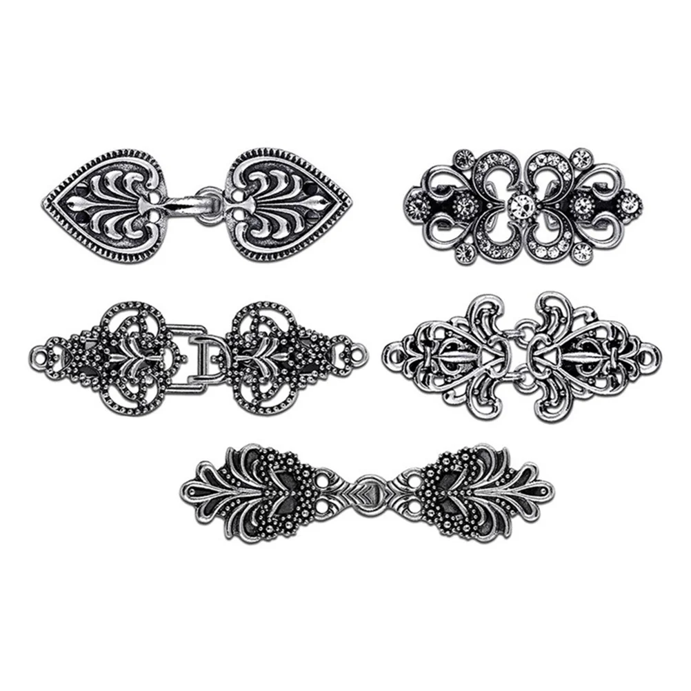 5-teiliges Vintage-Stil, Retro-Strickjacke, Anzug, Pullover, Schal, Schal, Kleid, Kragen, Clips, Rückseite, Cinch-Halter, Broschen für den Abschlussball Image