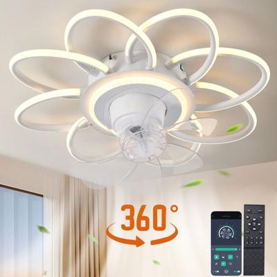 Ganeed - Deckenventilator mit Beleuchtung 360° Drehung Dimmbarer led Deckenventilator mit Image