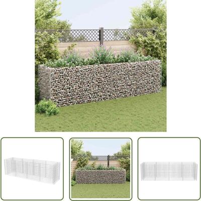 The Living Store Gabionen-Hochbeet Stahl 360×90×100 cm - Gabionen-Hochbeet - Stahlteich Image