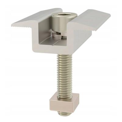 Mittelklemme 35mm + Vierkantmutter Set Photovoltaik-Module Solar pv alu Image
