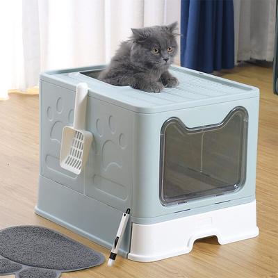 Katzenklo,Geschlossene Katzentoilette, Cat litter box, Ausziehbares Tablett, Schaufel,51 x 41 x 38