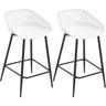 Lot de 2 Tabourets de Bar, Tabourets Bar avec Repose-Pieds et Dossier, Tabourets Haut, Tabourets