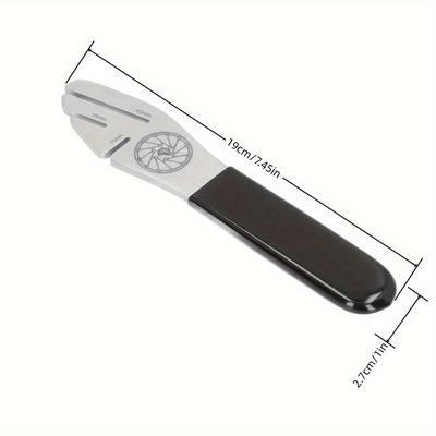 TEMU Stainless Steel Bicycle Disc Brake Rotor & Truing Tool Kit With Pad Spacer - Mtb Repair Wrench, 30mm Handle, For All Image