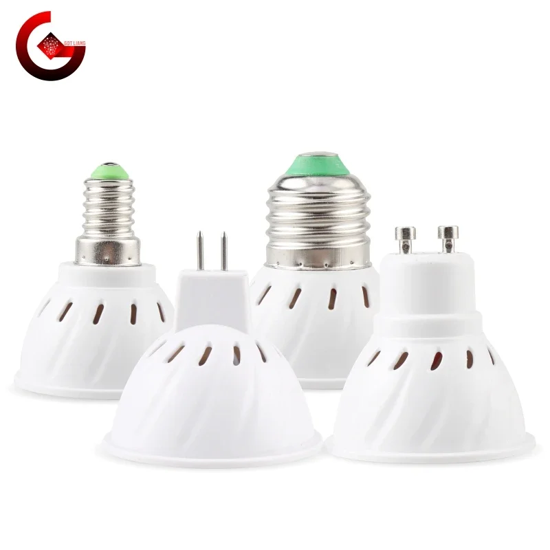 MR16 GU10 E27 E14 LED-Spot-Glühbirne 220V Lampadas LED-Lampe 48 60 80 LED 2835 SMD Lampara Spot-Licht Kalt-/Warmweiß