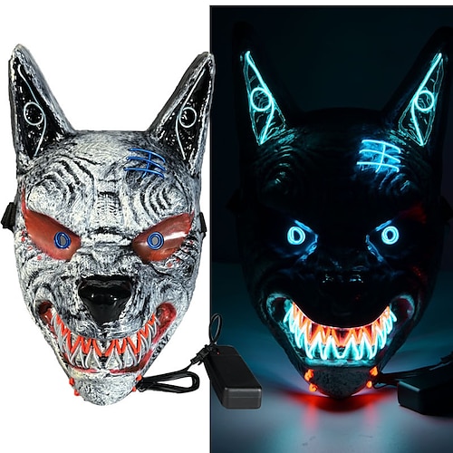 Halloween-Wolfskopfmaske, Anime-Dämon, führte Halloween-Gruselige-Wolf-Maske für Kostümparty Image