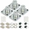 Ferrure de serrure de meuble,SR Lot de 4 serrures à came en alliage de zinc de 22 mm pour placard,