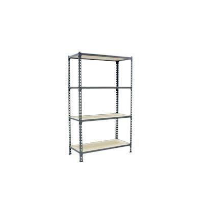 PROREGAL Schwerlastregal MID MULI | HxBxT 150x120x40cm | 4 Fachböden | Fachlast 200kg | Grau | Lagerregal Kellerregal Werkstattregal Fachbodenregal Image