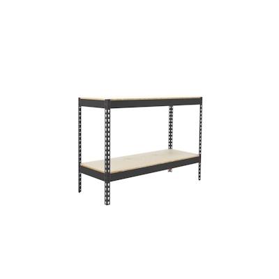 PROREGAL Schwerlastregal WOOD BEAST TWO | HxBxT 90x120x45cm | 2 Ebenen | Fachlast 600kg | Anthrazit | Weitspannregal Werkstattregal Lagerregal Image