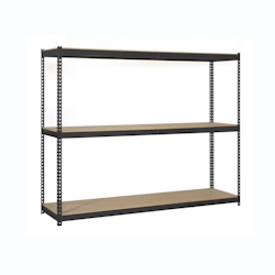 PROREGAL Schwerlastregal WOOD BEAST THREE | HxBxT 150x120x45cm | 3 Ebenen | Fachlast 600kg | Anthrazit | Weitspannregal Werkstattregal Lagerregal Image