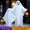 2025 NUOVO Costume da Fantasma di Halloween Vacanza Cosplay Fantasma Bianco Costumi di Famiglia Spettrale Boo Dolcetto o scherzetto Mantello horror per bambini