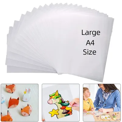 10-50 Pcs Heat Shrink Plastic Sheets Shrinky Papers Shrinking Film Adults Kids Handmade Crafts Art Earrings Keychain DIY Gifts