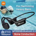 Xiaomi IPX8 Impermeabile Nuoto Conduzione Ossea Cuffia Senza Fili Bluetooth 32GB Lettore MP3 Hifi Bass Musica Sport Auricolari