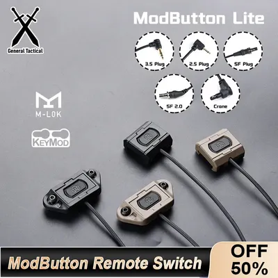WADSN Tactical Pressure Remote Switch Dual Function Tail ModButton crane plug PEQ15 DBAL A2 Laser AR15 Airsoft M600 flashLight