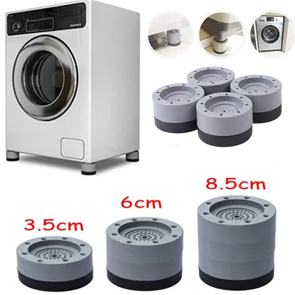 KAWAN Washing Machine Anti Vibration Pads Lifting Rubber Feet Anti Slip Mute Furniture Leveler Universal Dampers Fixed Base