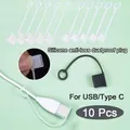 Cappucci USB tipo C Copri cavo per cavi USB A con cappuccio di protezione antipolvere Tappo antipolvere Custodia a prova di tipo C Dati Spina USB Polvere