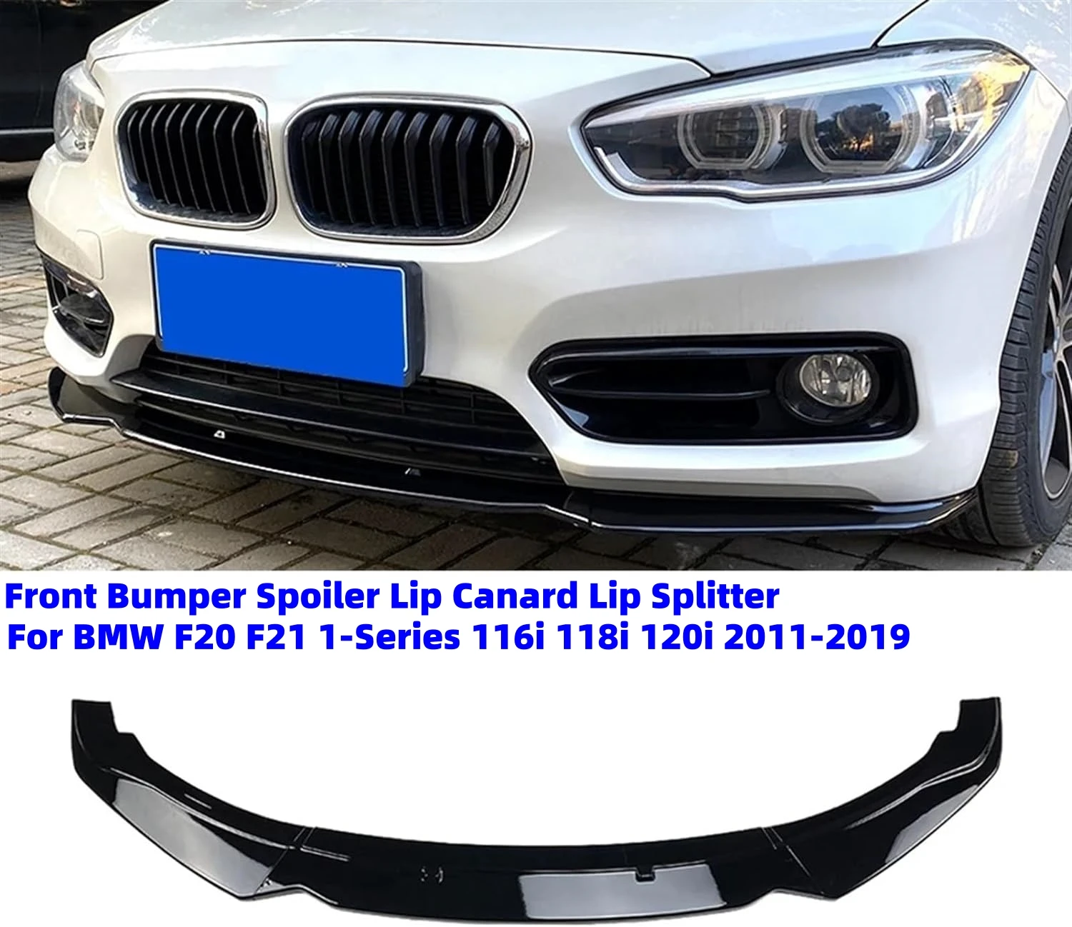 Per BMW F20 F21 Serie 1 116i 118i 120i 2011-2019 Auto Paraurti Anteriore Spoiler Labbro 3 Pz PP Paraurti Canard Lip Splitter