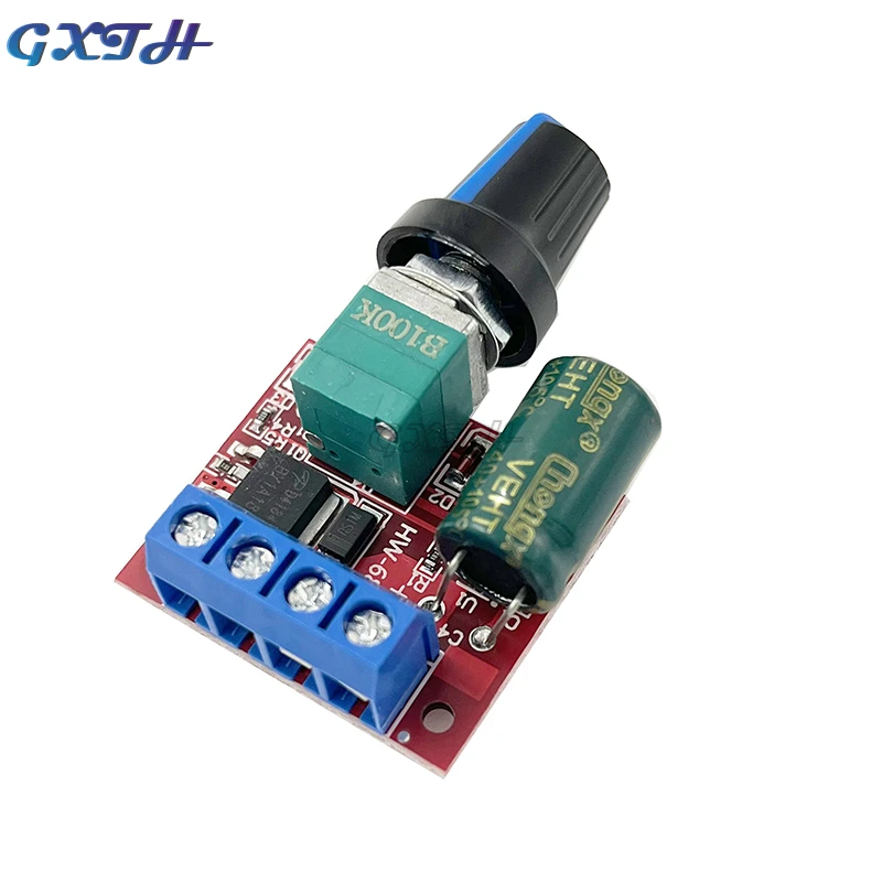 DC 4.5V-35V 0-5A 90W PWM DC modulo regolatore di velocità del motore regolatore di velocità regolabile interruttore della scheda del regolatore di controllo 12V 24V