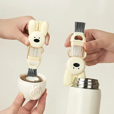 Cup Lid Cleaning Brush 4 In 1 Portable Multifunctional Bottle Mouth Cap Cup Brush Tumblers Water Bottle Cleaning Crevice Brush