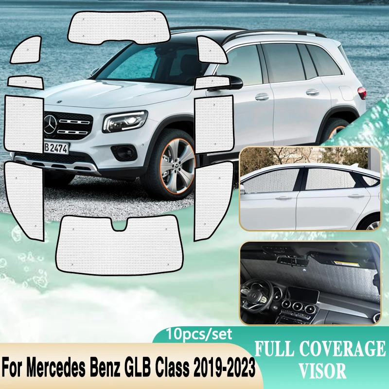 Per Mercedes Benz GLB Classe X247 2019 ~ 2023 Auto Parabrezza Parasole Protezione Solare UV Visiera Finestra Accessori Auto 2020 2021 2022