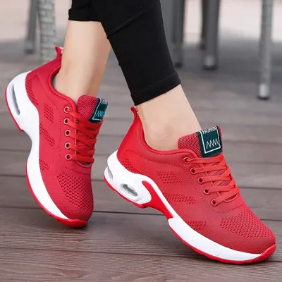 Flying Weaving Sports Shoes Women's Shoes Air Cushioned Running Sports Shoes