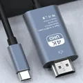 Adattatore per Display HDTV da USB C a 4K 30Hz/60Hz cavo per schermo a specchio di tipo C da 2M compatibile con Thunderbolt4/3 Laptop Iphone15 Pro/Plus