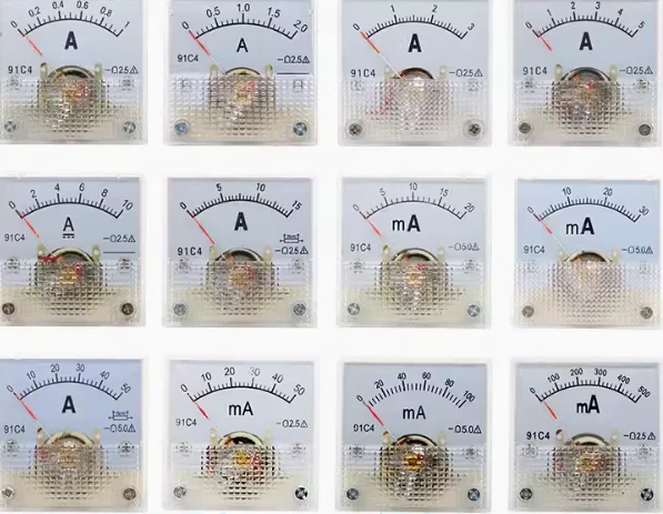 91C4 Amperometro DC Analogico 1mA 5mA 10mA 30mA 1A 2A 3A 5A 10A 20A 30A 50A Pannello Puntatore Meccanico Tipo Ampere Misuratore di Corrente
