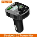 Adattatore Wireless LED MP3 Car Bluetooth FM vivavoce Bluetooth-compatibile 5.0 trasmettitore 3.1A QC3.0 PD tipo C doppio caricatore USB