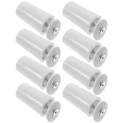 8pcs White Blinds Stops Curtain Blinds For Windows Buffer Stopper Roller Shutters Roll Up Repair Parts White Aluminum Alloy