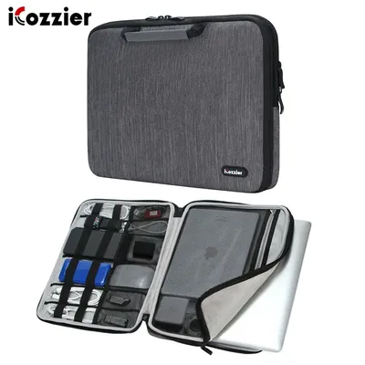 iCozzier 11.6/13/15.6 Inch Handle Electronic Accessories Laptop Sleeve Case Bag Protective Bag for 13" Macbook Air/Macbook Pro