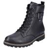 Winterboots REMONTE, Damen, Gr. 45, schwarz, Leder, klassisch, Schuhe, Blockabsatz, Schnürboots, Outdoorschuh mit Zierschnalle